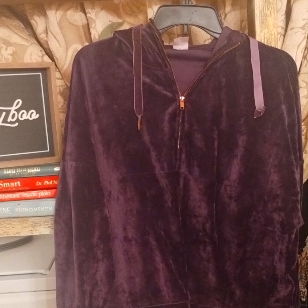 Velvet Sweat shirt/ medium!/purple